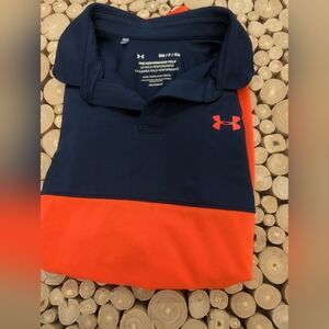 Under Armour Navy and Orange Polo Shirt